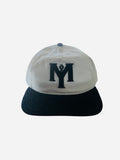 Two Tone Corduroy SnapBack Cap (Black and White)
